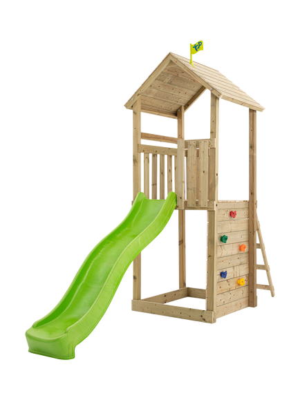 TP Toys Skywood Play Tower with Climbing Wall and Slide, Multi