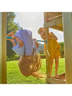 TP Toys Skywood Wooden Climbing Frame with Sky Deck, Double Swing and Slide - view 2, Multi