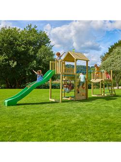 TP Toys Skywood Wooden Climbing Frame with Sky Deck and Slide, Multi