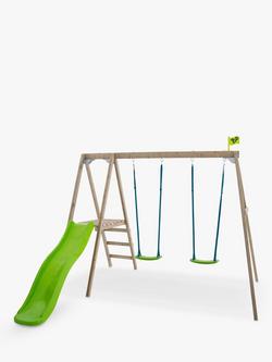 TP Toys Forest Multiplay Double Wooden Swing, Green