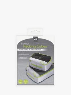 Go Travel Deeper Packing Cubes, Grey/Green