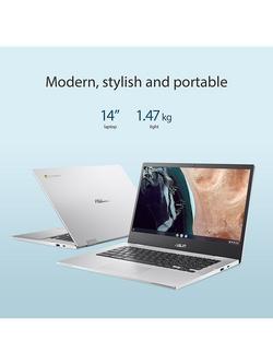 ASUS Chromebook CX14 Laptop, Intel Celeron Processor, 4GB RAM, 128GB eMMC, 14” Full HD, Arctic Grey - view 2, Arctic Grey