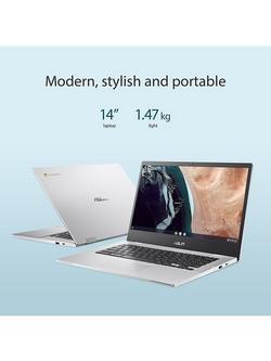 ASUS Chromebook CX14 Laptop, Intel Pentium Silver Processor, 4GB RAM, 128GB eMMC, 14” Full HD, Arctic Grey - view 2, Arctic Grey
