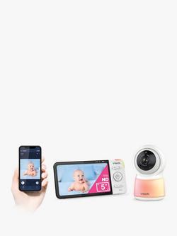 VTech RM5755HD 5 inch Smart Wi-Fi 1080p Video Baby Monitor, White