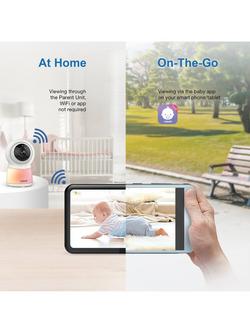 VTech RM5755HD 5 inch Smart Wi-Fi 1080p Video Baby Monitor - view 2, White