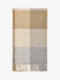 Bronte by Moon British Wool Block Check Throw, Terracotta/Green