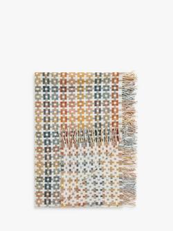 John Lewis Cable Check Shetland Lambswool Throw, Multi, Multi