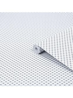 Laura Ashley Wickerwork Wallpaper - view 2, Dark Seaspray Blue