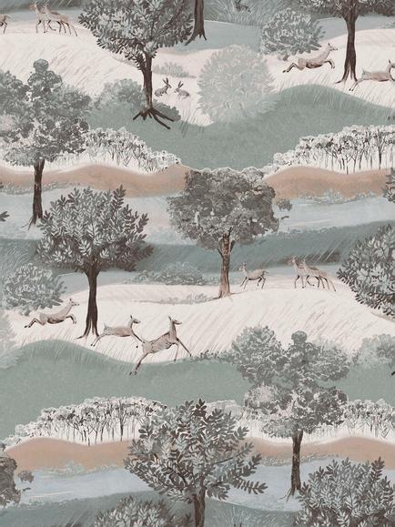 Laura Ashley Harting Wallpaper, Jade Green, Jade Green
