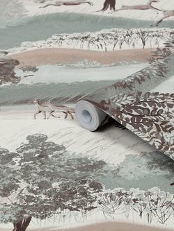 Laura Ashley Harting Wallpaper, Jade Green - view 2, Jade Green