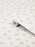 Laura Ashley Alphabet Wallpaper, Dove Grey