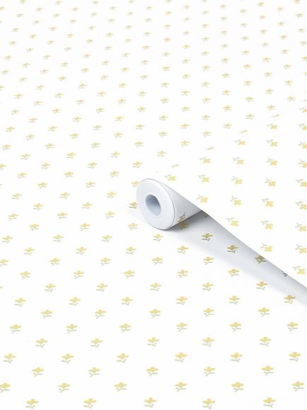 Laura Ashley Wood Violet Wallpaper, Ochre Yellow - view 2, Ochre Yellow