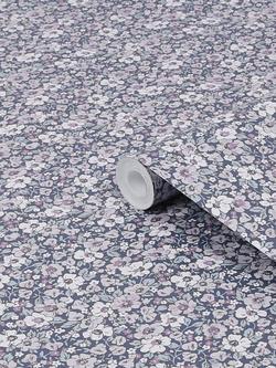 Laura Ashley Libby Wallpaper, Purple - view 2, Purple