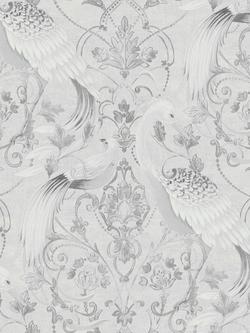 Laura Ashley Tregaron Wallpaper, Silver
