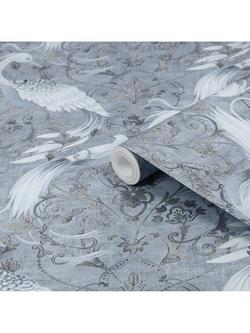 Laura Ashley Tregaron Wallpaper - view 2, Midnight Blue