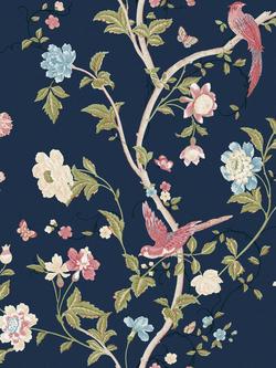 Laura Ashley Summer Palace Wallpaper, Midnight Blue, Midnight Blue