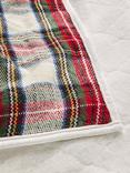 John Lewis Plaid Check Faux Fur Bedspread, Multi