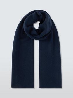 John Lewis Cashmere Scarf - view 2, Navy