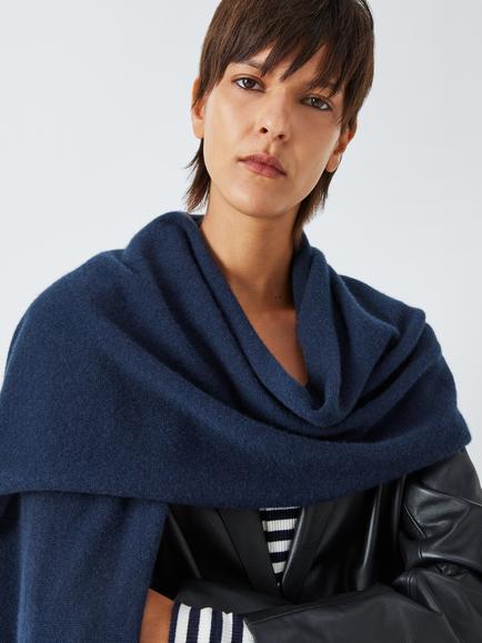 John Lewis Cashmere Scarf, Navy