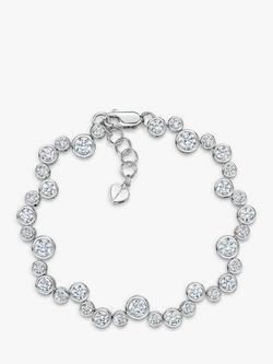 Jools by Jenny Brown Cubic Zirconia Bubble Bracelet, Silver
