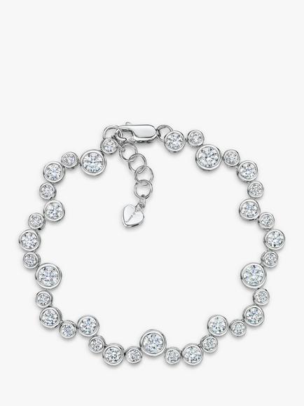 Jools by Jenny Brown Cubic Zirconia Bubble Bracelet, Silver
