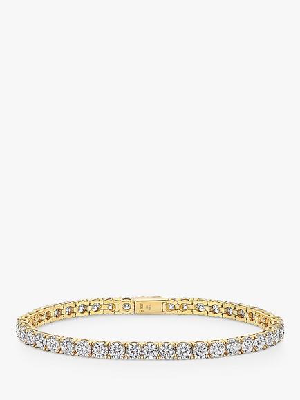 Jools by Jenny Brown 4mm Cubic Zirconia Tennis Bracelet, Gold, Gold