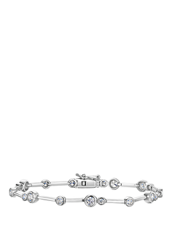 Jools by Jenny Brown Cubic Zirconia Bubble Line Bracelet, Silver
