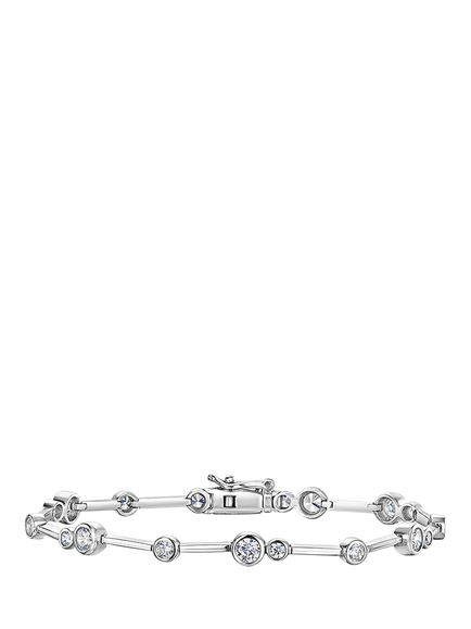 Jools by Jenny Brown Cubic Zirconia Bubble Line Bracelet, Silver
