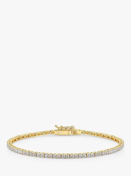 Jools by Jenny Brown 2mm Cubic Zirconia Tennis Bracelet, Gold