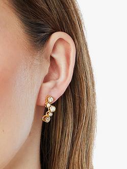 Jools by Jenny Brown Cubic Zirconia Bubble Drop Earrings - view 2, Gold