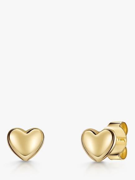 Jools by Jenny Brown Bubbly Heart Stud Earrings, Gold