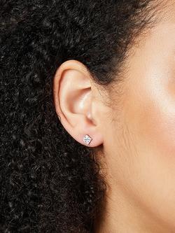 Jools by Jenny Brown Cubic Zirconia Stud Earrings, Gold - view 2, Gold