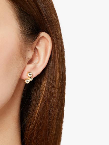 Jools by Jenny Brown Cubic Zirconia Bubble Earrings - view 2, Gold