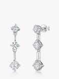 Jools by Jenny Brown Three Stone Cubic Zirconia Drop Earrings