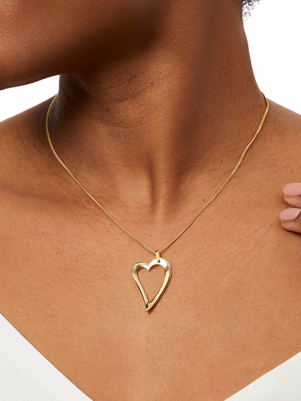 Jools by Jenny Brown Small Dali Heart Pendant Necklace - view 2, Gold