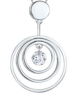Jools by Jenny Brown Open Circles Pendant Necklace, Silver, Silver