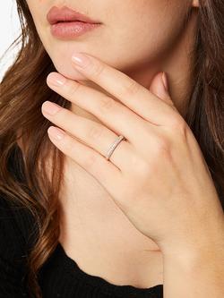 Jools by Jenny Brown Cubic Zirconia Half Eternity Ring, Silver - view 2, Silver