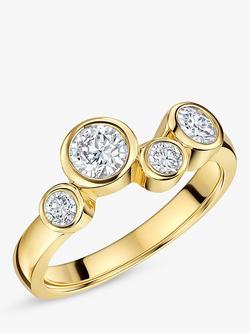 Jools by Jenny Brown 4 Stone Cubic Zirconia Bubble Ring, Gold, Gold