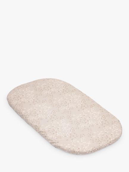 Stokke Snoozi Organic Cotton Fitted Sheets, Pack of 2, Vanilla/Dandelion - view 2, Vanilla Dandelion