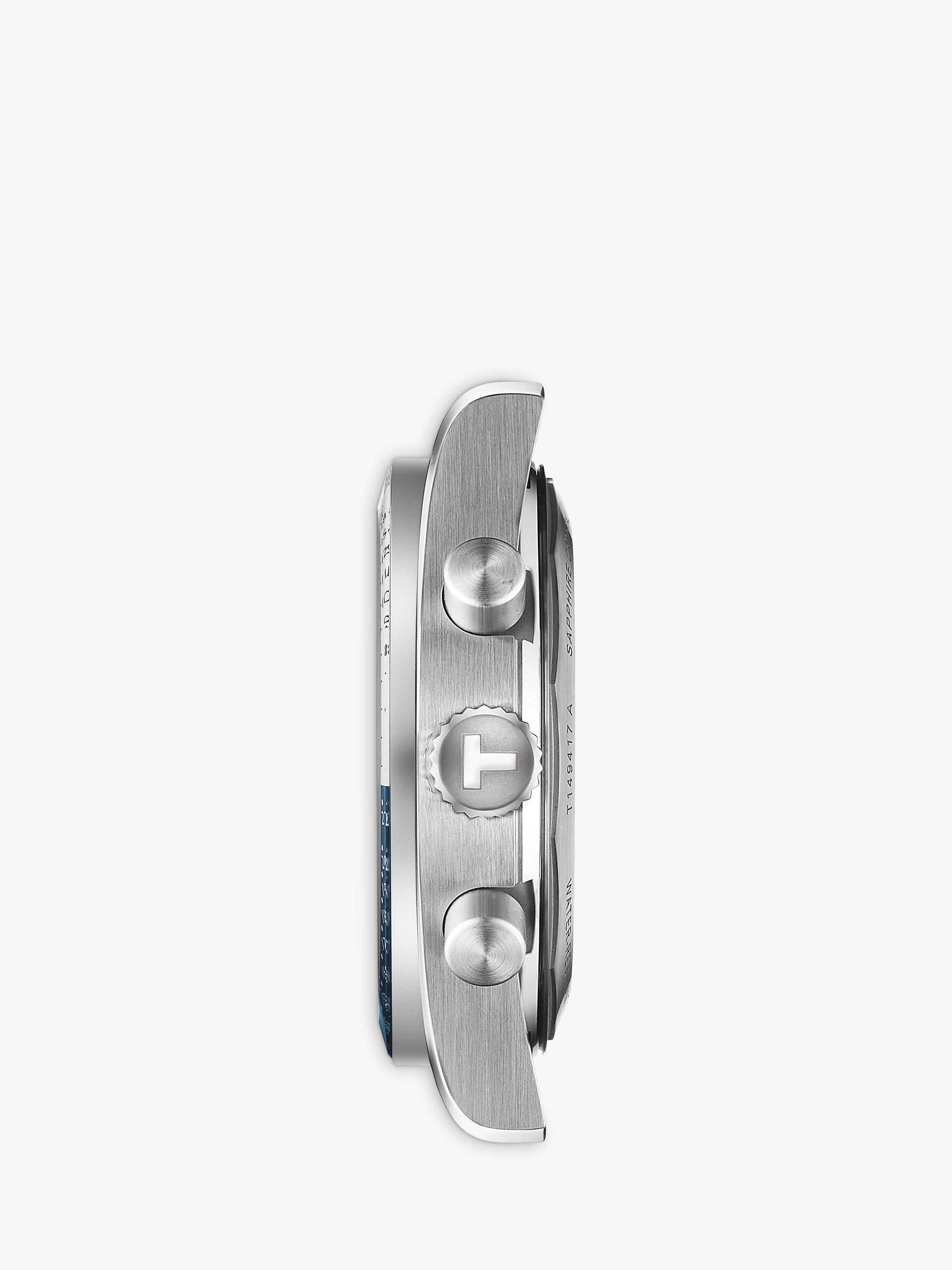 Product image 3 of 4, which shows Tissot Men's PR516 Chronograph Bracelet Strap Watch, Silver/Blue  T1494171104100