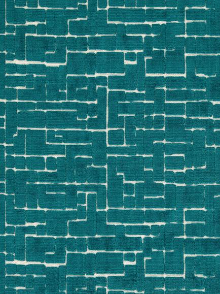 Clarke & Clarke Kupka Furnishing Fabric, Peacock