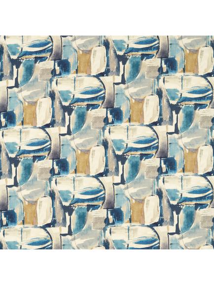Clarke & Clarke Figura Made to Measure Curtains or Roman Blind, Denim/Linen, Denim/Linen