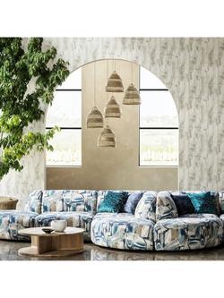 Clarke & Clarke Figura Furnishing Fabric - view 2, Denim/Linen