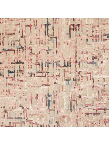 Clarke & Clarke Quadrata Furnishing Fabric, Charcoal, Blush/Natural