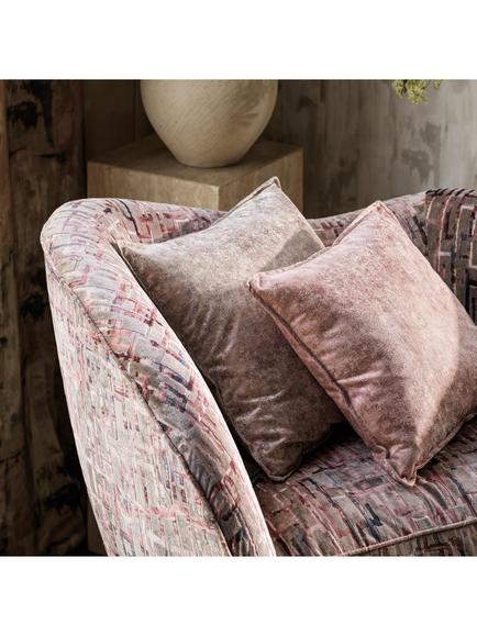 Clarke & Clarke Quadrata Furnishing Fabric, Charcoal - view 2, Blush/Natural