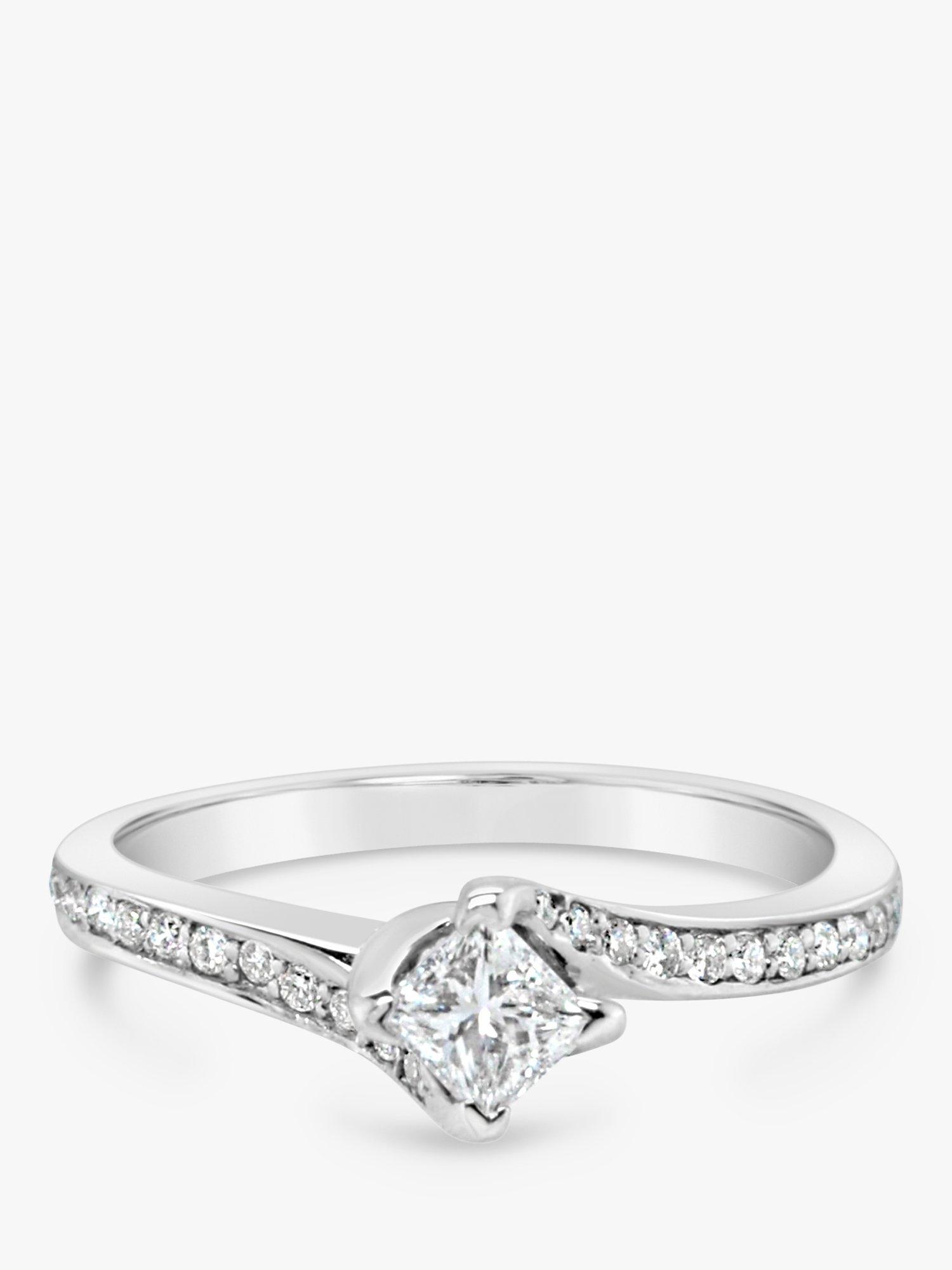 Product image 3 of 5, which shows Milton & Humble Jewellery Pre-Loved 18ct White Gold Diamond Twist Engagement Ring