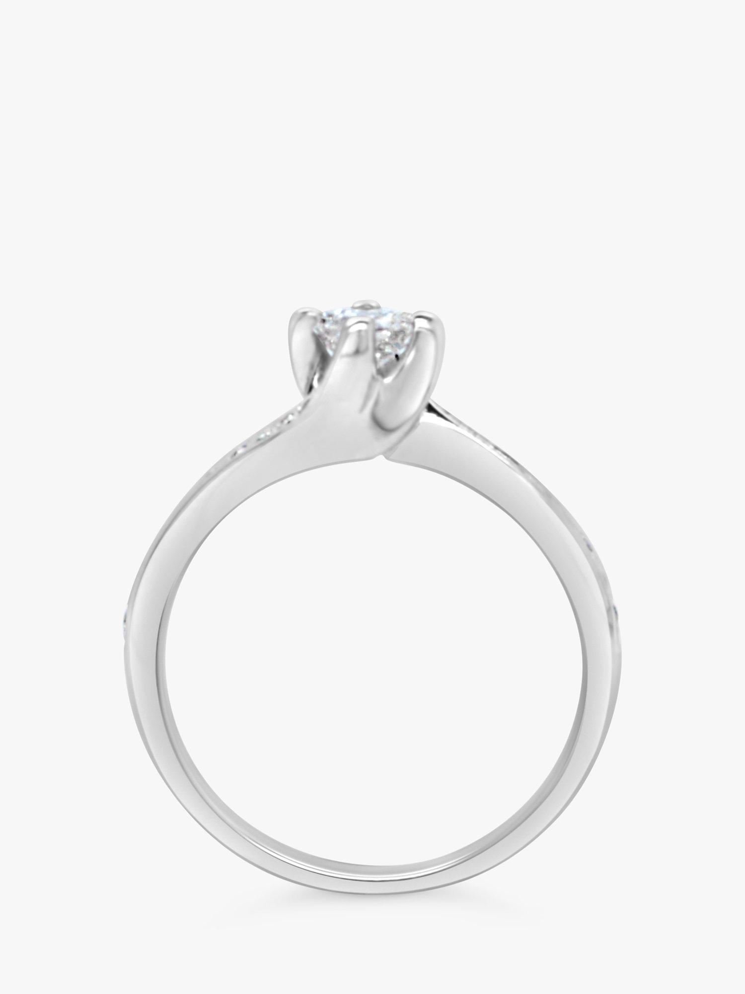 Product image 4 of 5, which shows Milton & Humble Jewellery Pre-Loved 18ct White Gold Diamond Twist Engagement Ring