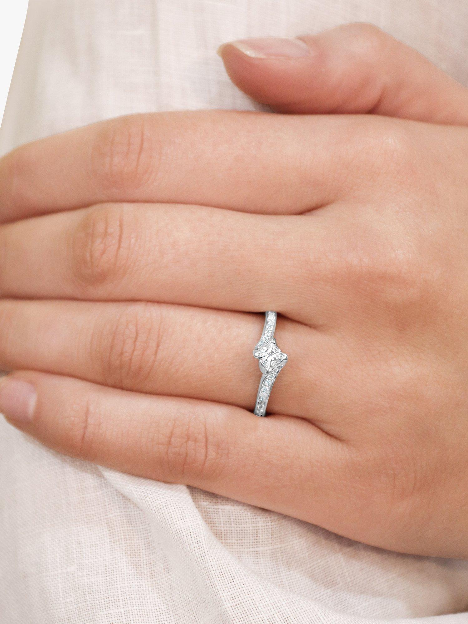 Product image 5 of 5, which shows Milton & Humble Jewellery Pre-Loved 18ct White Gold Diamond Twist Engagement Ring