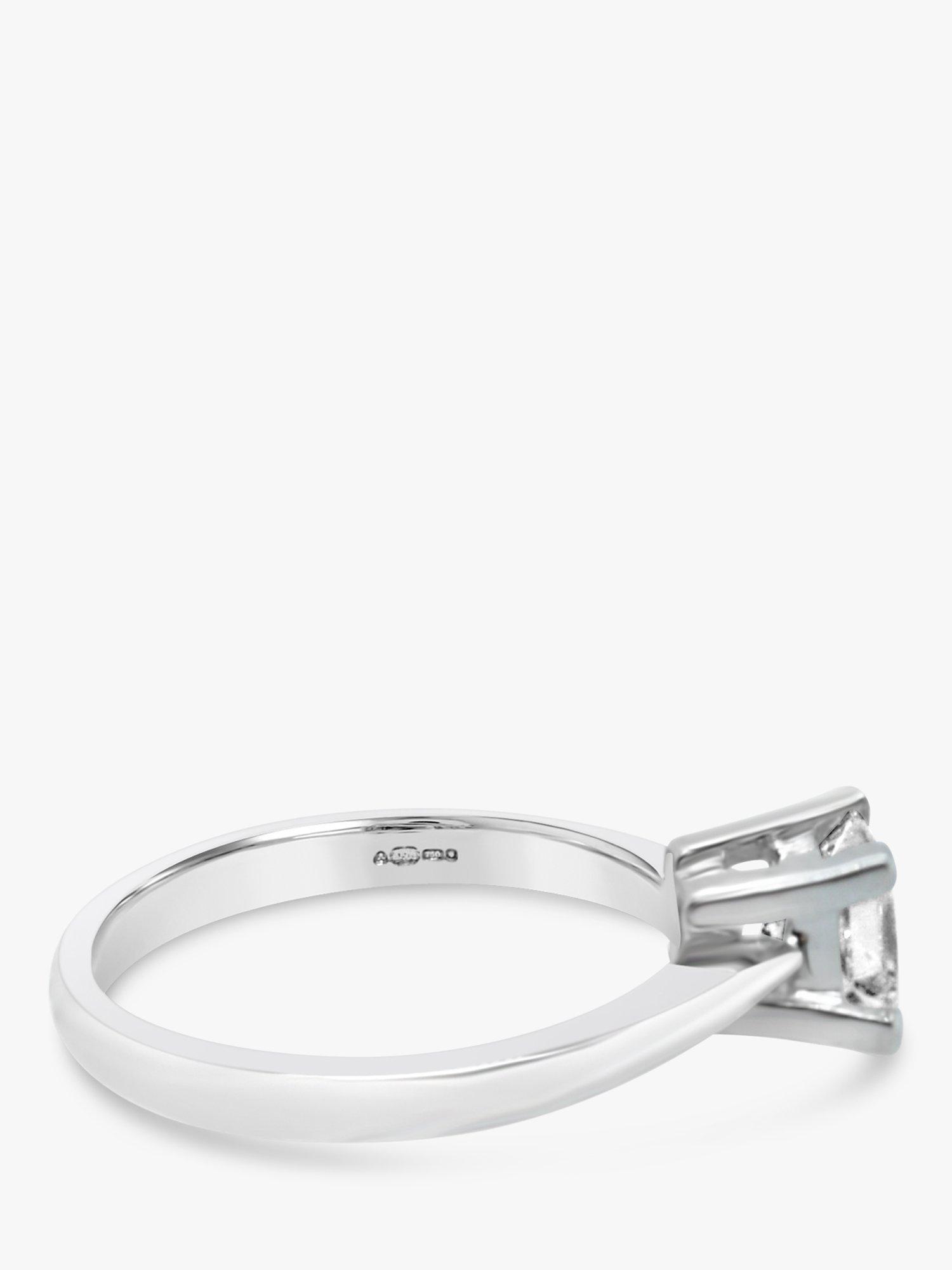Product image 7 of 7, which shows Milton & Humble Jewellery Pre-Loved 18ct White Gold Princess Cut Diamond Engagement Ring