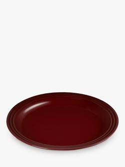 Le Creuset Stoneware Dinner Plate, 27.2cm - view 2, Garnet